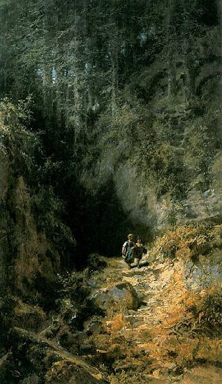 Carl Spitzweg Schulkinder im Wald